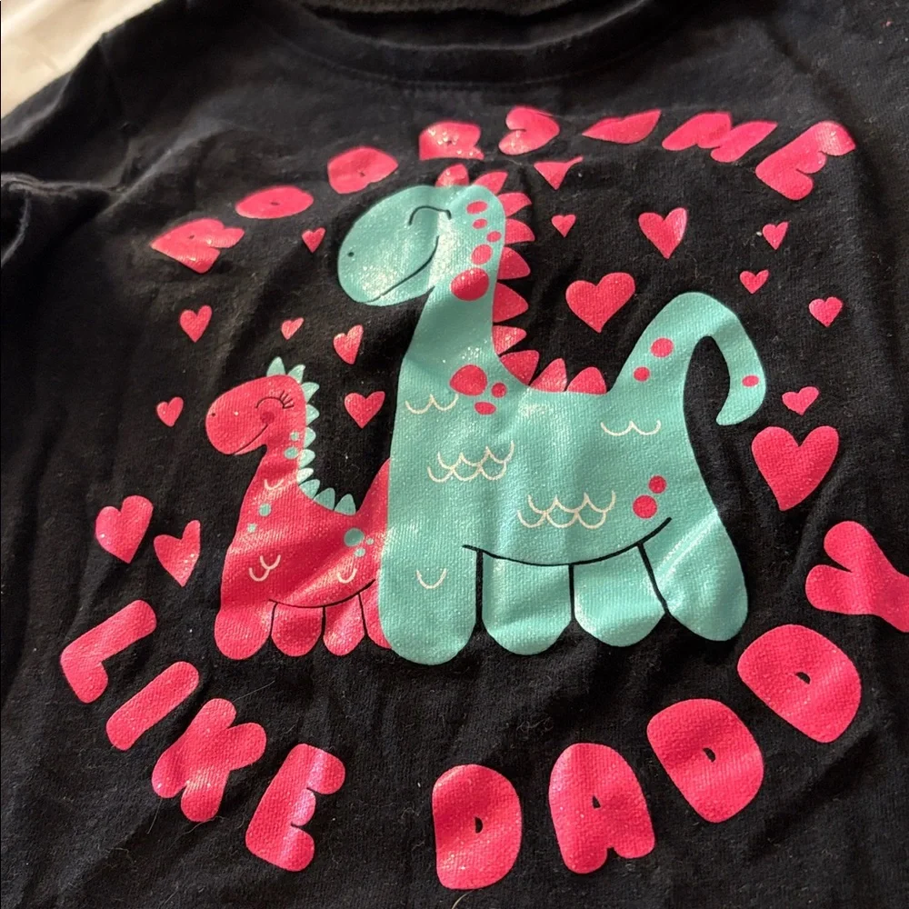The Children's Place Black Long Sleeve Dinosaur Tee 3T
